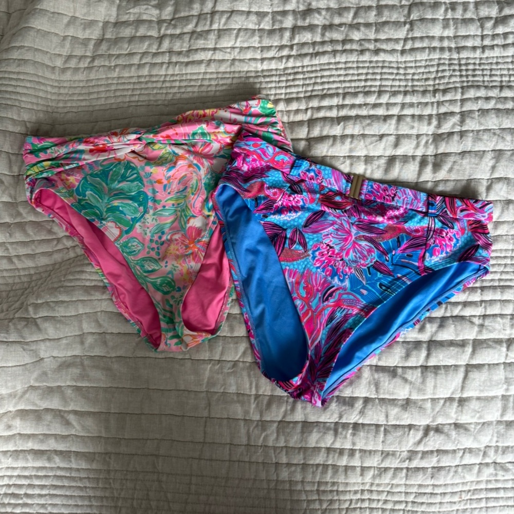 Lily Pulitzer High Waisted Bikini Bottoms Size 14